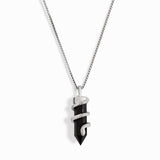 Onyx Crystal Snake Necklace - Sumiye Co