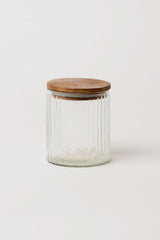 Fluted Glass Storage Jars - set of 3