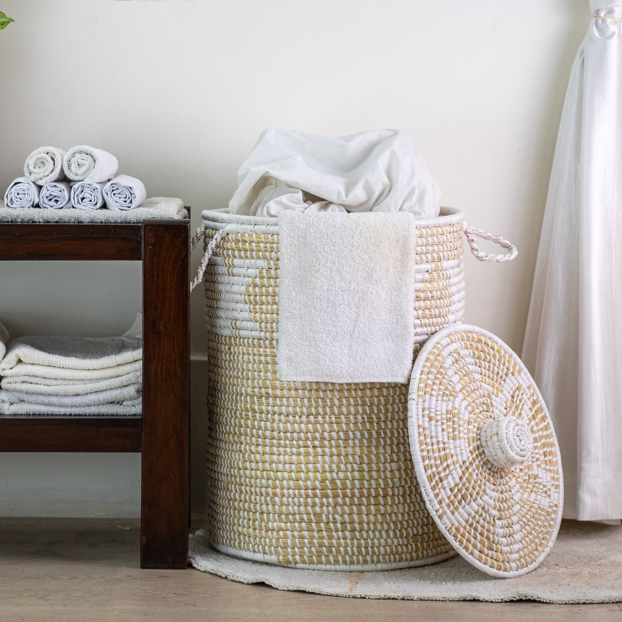 Moonj Laundry Basket - White X - Sumiye Co