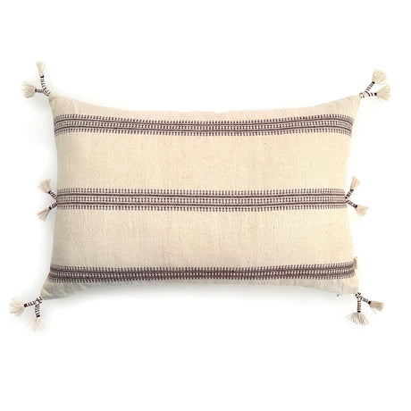 Nimmit Understreke Handwoven Throw Pillow Cover 16" x 24" | India - Sumiye Co