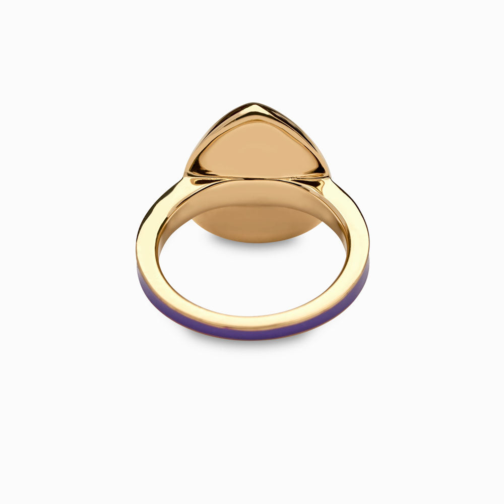 Violet Amethyst Aura Ring