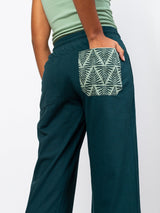 Pantalones anchos Chevron Fern de Happy Earth