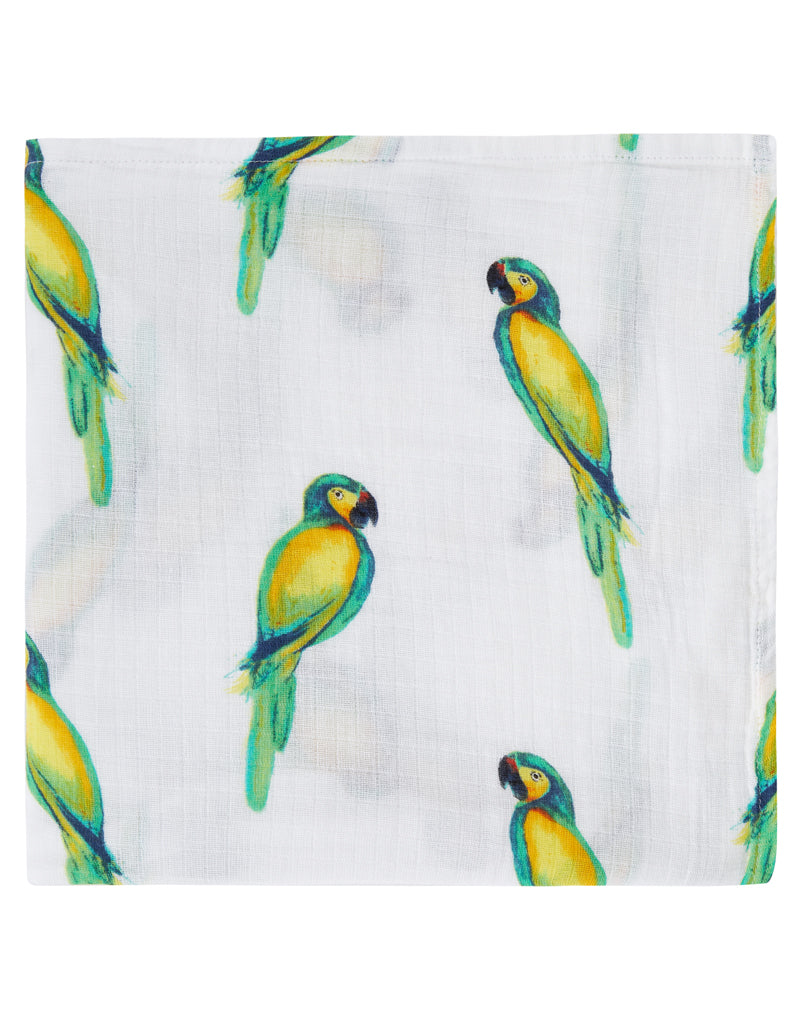 Organic Swaddle - Parrot-4