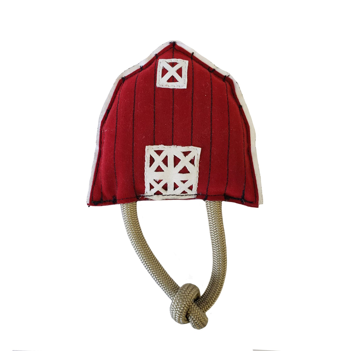 Vegan Leather Red Barn Eco Friendly Dog Chew Toy-0