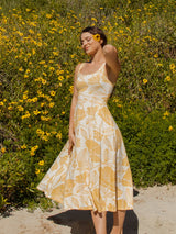 Golden Poppies Midi Dress - Sumiye Co