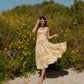 Golden Poppies Midi Dress by Happy Earth
