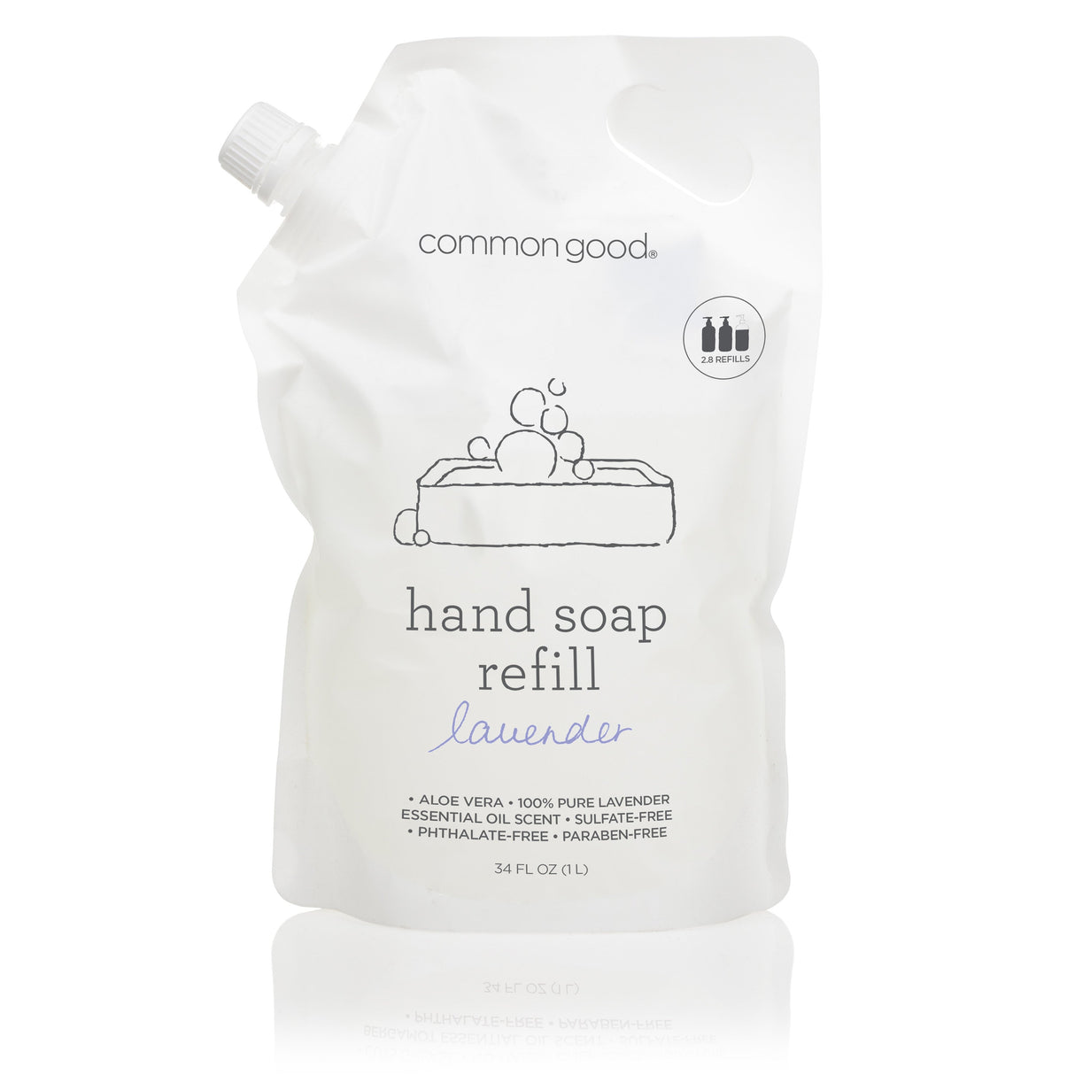 Hand Soap Refill Pouch, 34 Fl Oz