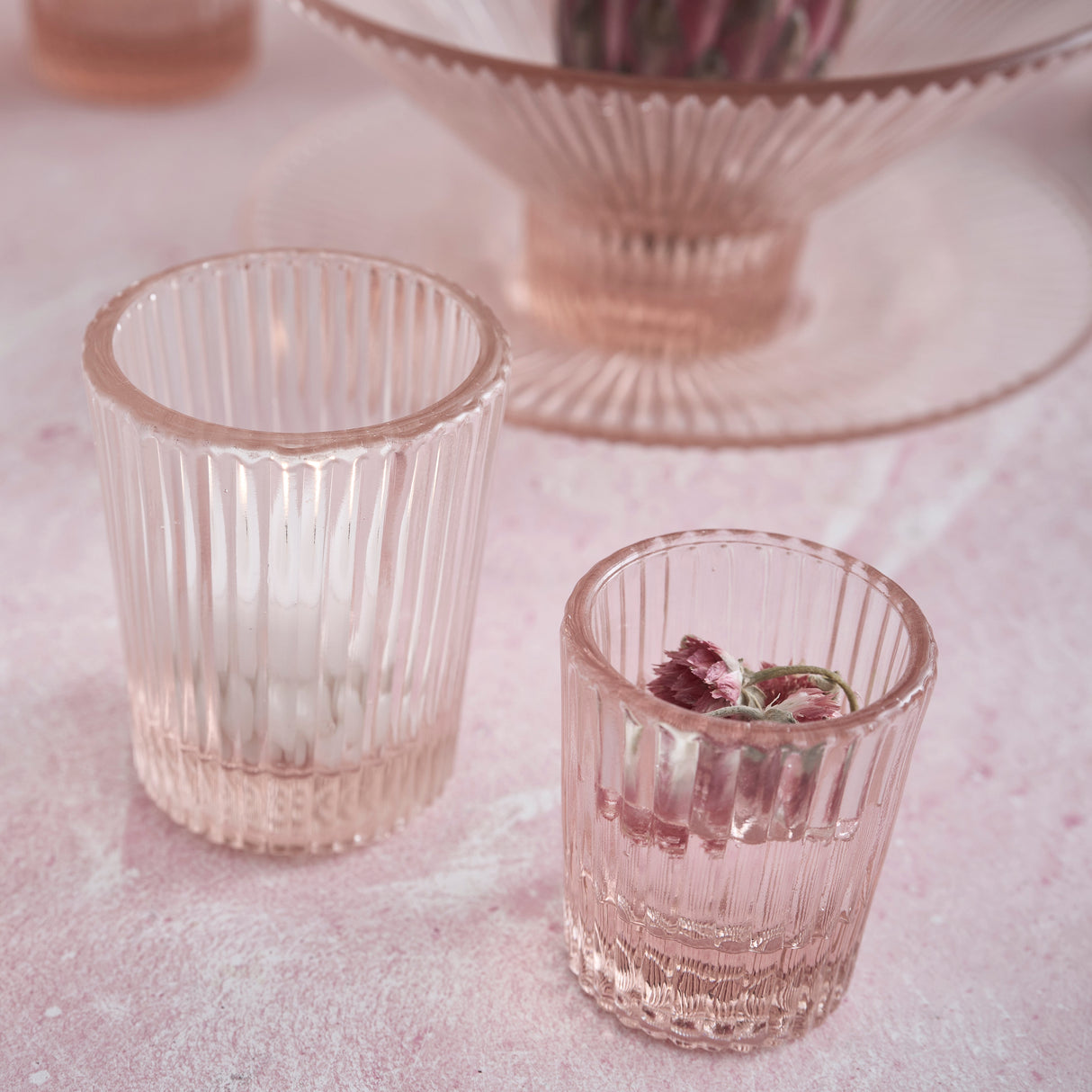 Pink Juice Glasses - Set of 4