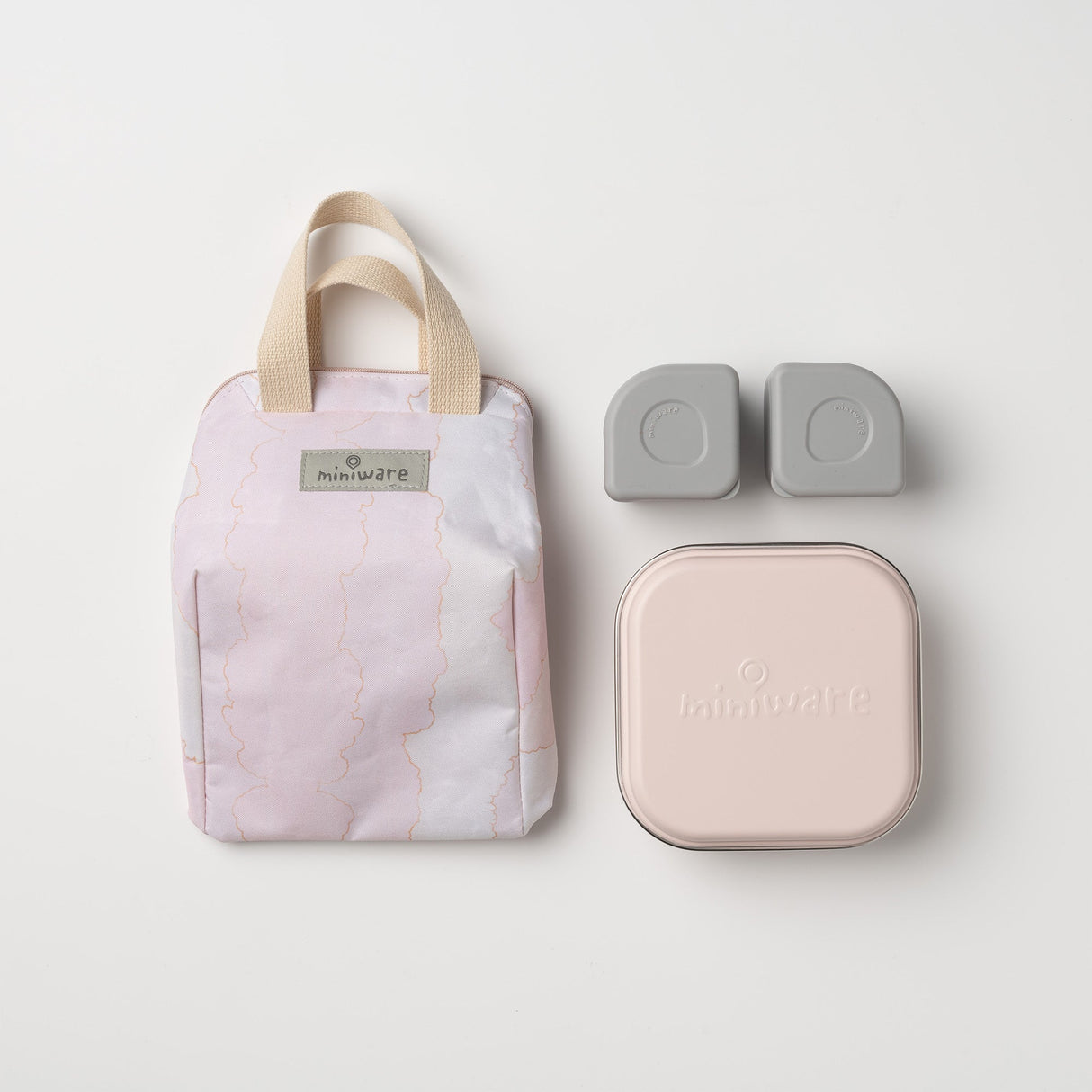 Ready Go! Bento Mealtote & GrowBento Set - Pink Cloud