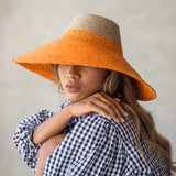 Jute Handwoven Straw Hat In Pumpkin Orange - Sumiye Co