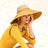 Jute Handwoven Straw Hat In Nude & Golden Yellow - Sumiye Co