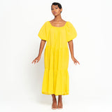 Dress Sunflower Yellow Dotted Cotton - Sumiye Co