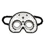 Kids Mask Embroidered Black Halloween Skull