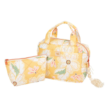 Toiletry & Makeup Bag Set "Yellow Meadow" - Sumiye Co