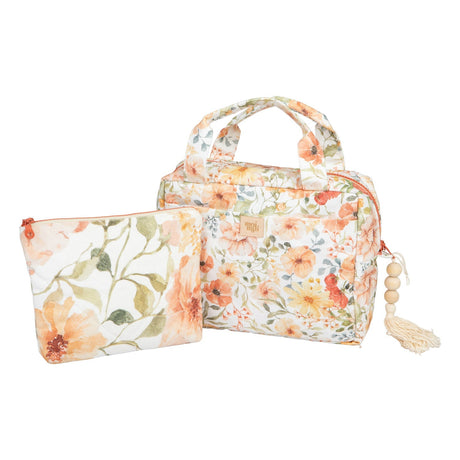 Toiletry & Makeup Bag Set "Flower Power" - Sumiye Co