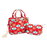 Toiletry & Makeup Bag Set "Lotus Flower" - Sumiye Co