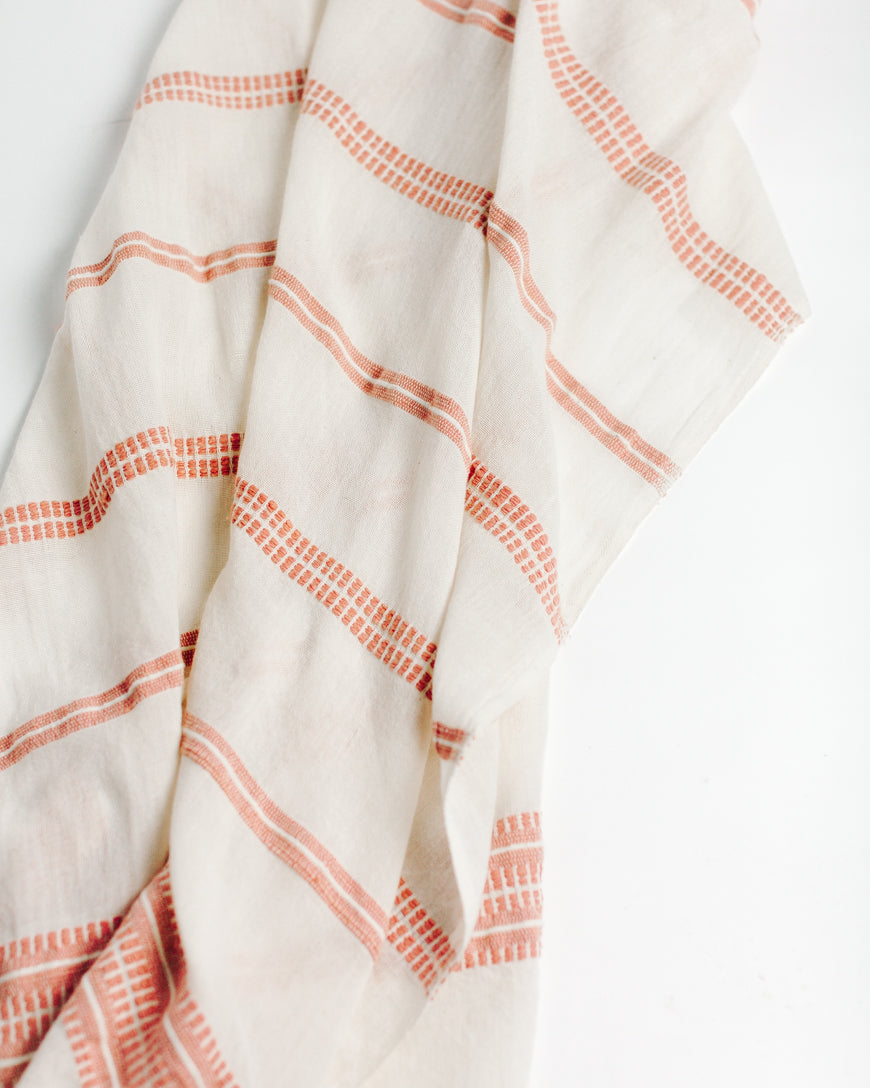 Baby Swaddle Blanket 37" x 37" | Blush Hand-Spun Organic Cotton - Sumiye Co