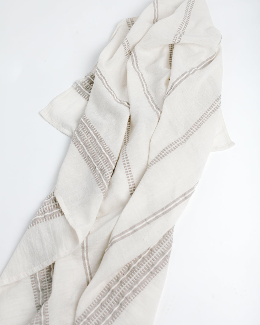 Baby Swaddle Blanket 37" x 37" | Stone Hand-Spun Organic Cotton - Sumiye Co