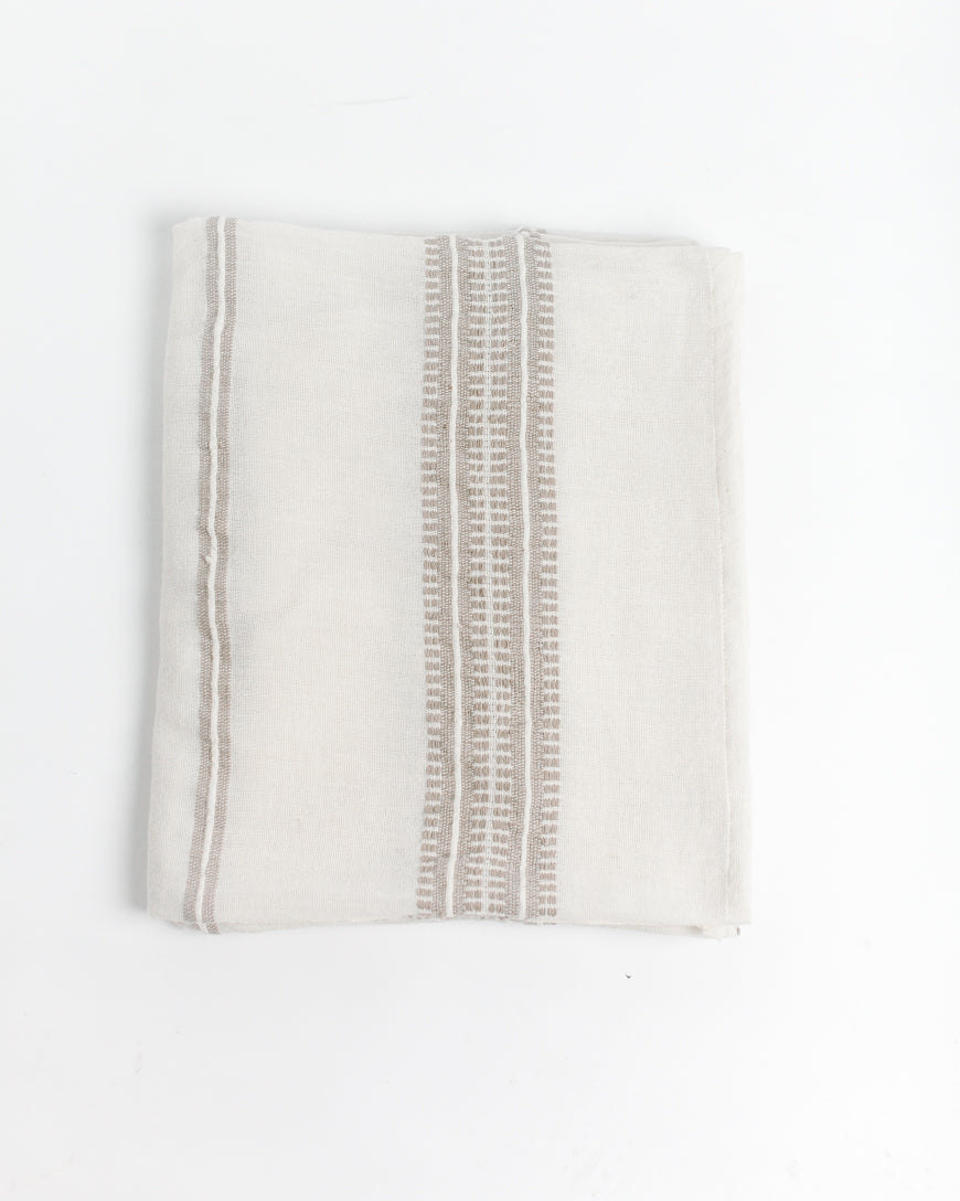 Baby Swaddle Blanket 37" x 37" | Stone Hand-Spun Organic Cotton - Sumiye Co