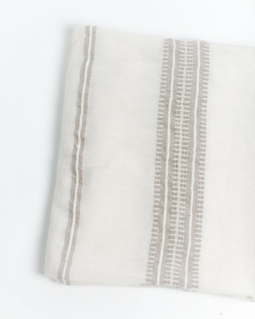 Baby Swaddle Blanket 37" x 37" | Stone Hand-Spun Organic Cotton - Sumiye Co