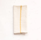 Aden Cloth Napkins - Natural / Gold  Hand-Spun Cotton- Set of 4 - Sumiye Co