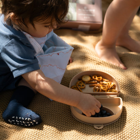 Silifold: Compact Children's Portable Plate - Almond Butter