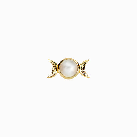 Triple Moon Stud Earring - Sumiye Co