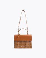 The Large Luncher - Brown Wicker | Designer Lunch Bags & Totes