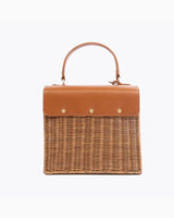 The Luncher - Brown Wicker | Designer Lunch Bags & Totes