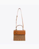 The Luncher - Brown Wicker | Designer Lunch Bags & Totes