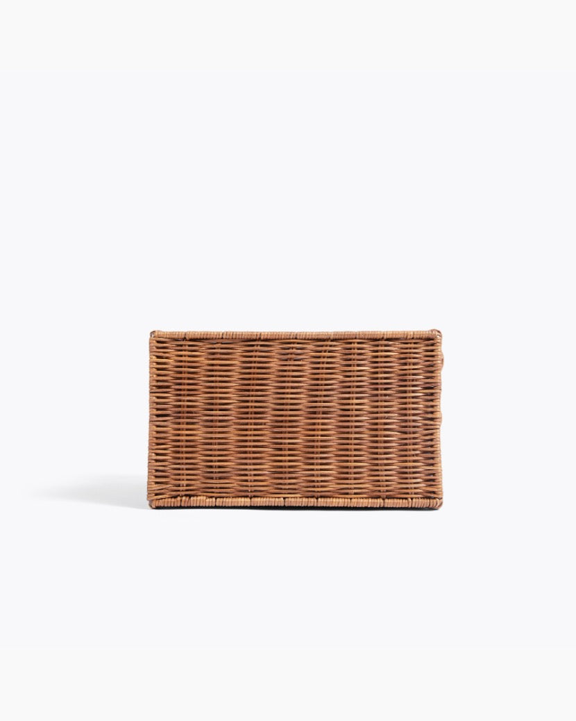 The Wicker Mini - Brown Wicker | Designer Lunch Bags & Totes