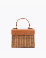 The Wicker Mini - Brown Wicker | Designer Lunch Bags & Totes