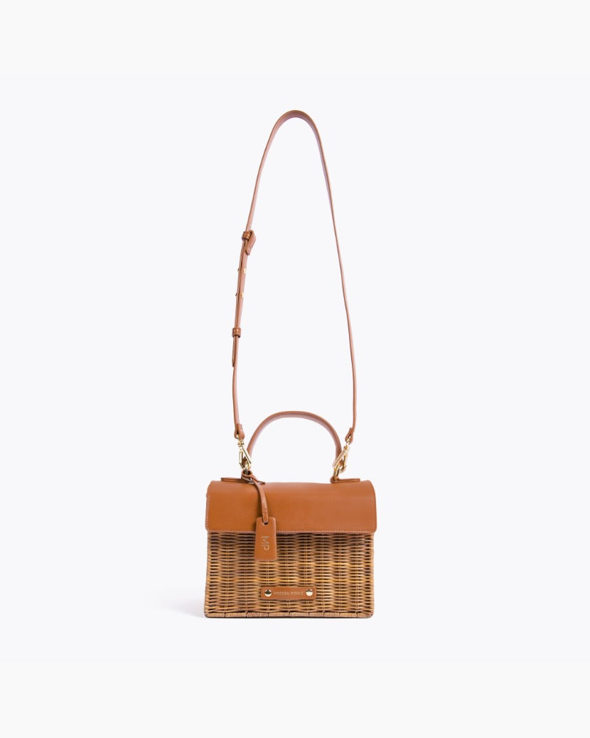 THE WICKER MINI - MIMBRE MARRÓN | Bolsas y bolsos para el almuerzo de diseño