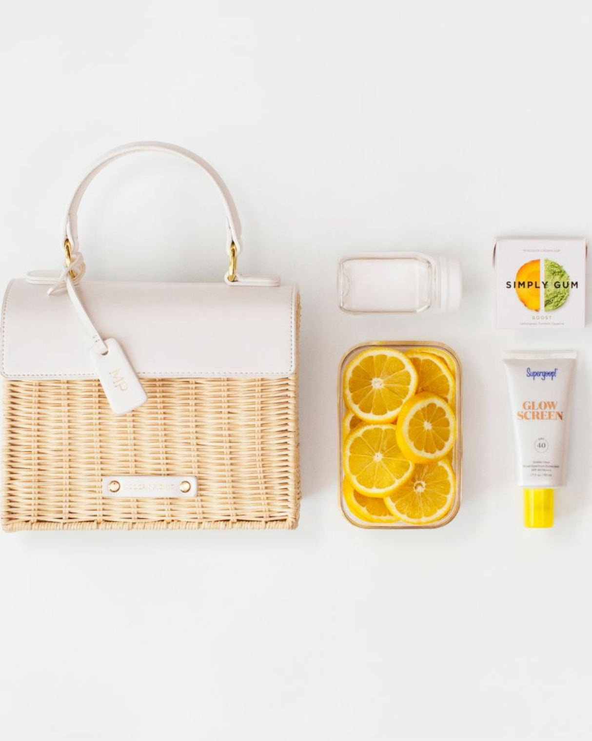 The Wicker Mini - White Wicker | Designer Lunch Bags & Totes