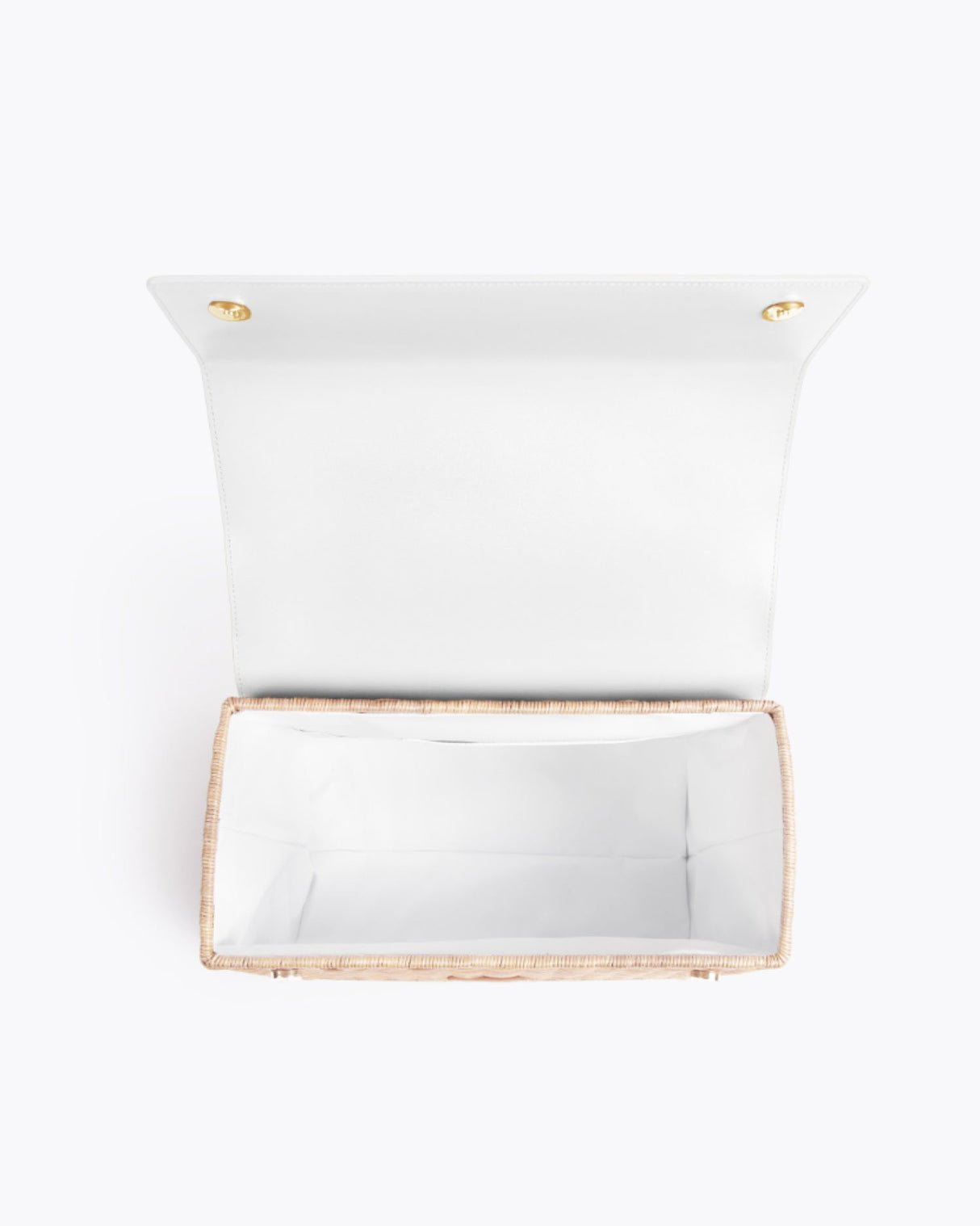 The Large Luncher - White Wicker | Designer Lunch Bags & Totes