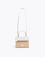 The Wicker Mini - White Wicker | Designer Lunch Bags & Totes