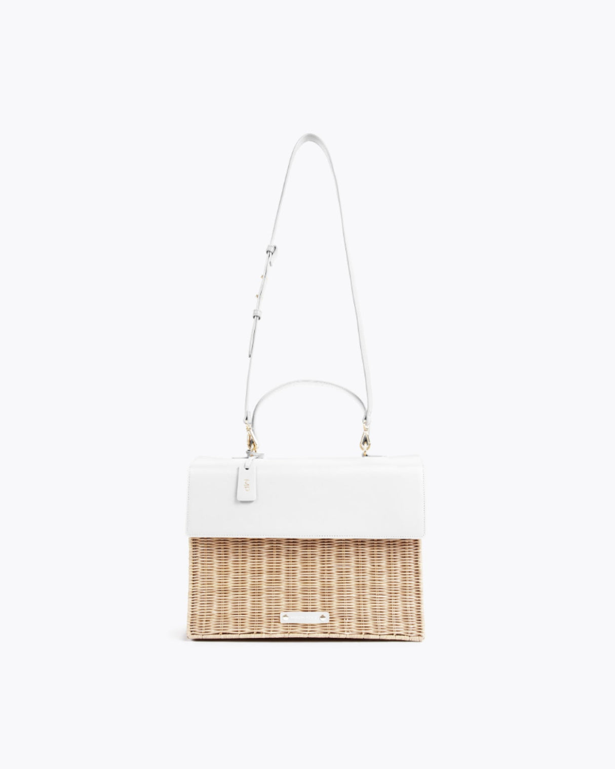 The Large Luncher - White Wicker | Designer Lunch Bags & Totes