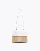 The Large Luncher - White Wicker | Designer Lunch Bags & Totes