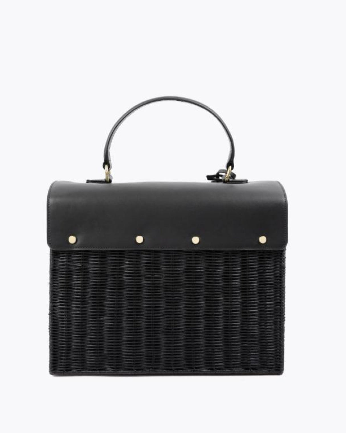 The Large Luncher - Black Wicker | Designer Lunch Bags & Totes