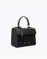 The Wicker Mini - Black Wicker | Designer Lunch Bags & Totes