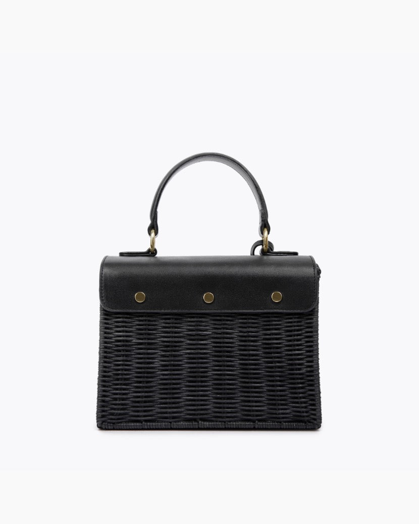 THE WICKER MINI - MIMBRE NEGRO | Bolsas y bolsos para el almuerzo de diseño