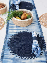 Surya Woven Palm Fiber Placemat - Indigo Blue (Set of 2)-1