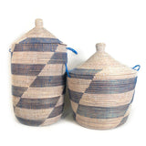 Low Storage Basket 24" x 14" - Blue Stripe