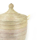 Medium Two-Tone Basket - Natural + White - Sumiye Co