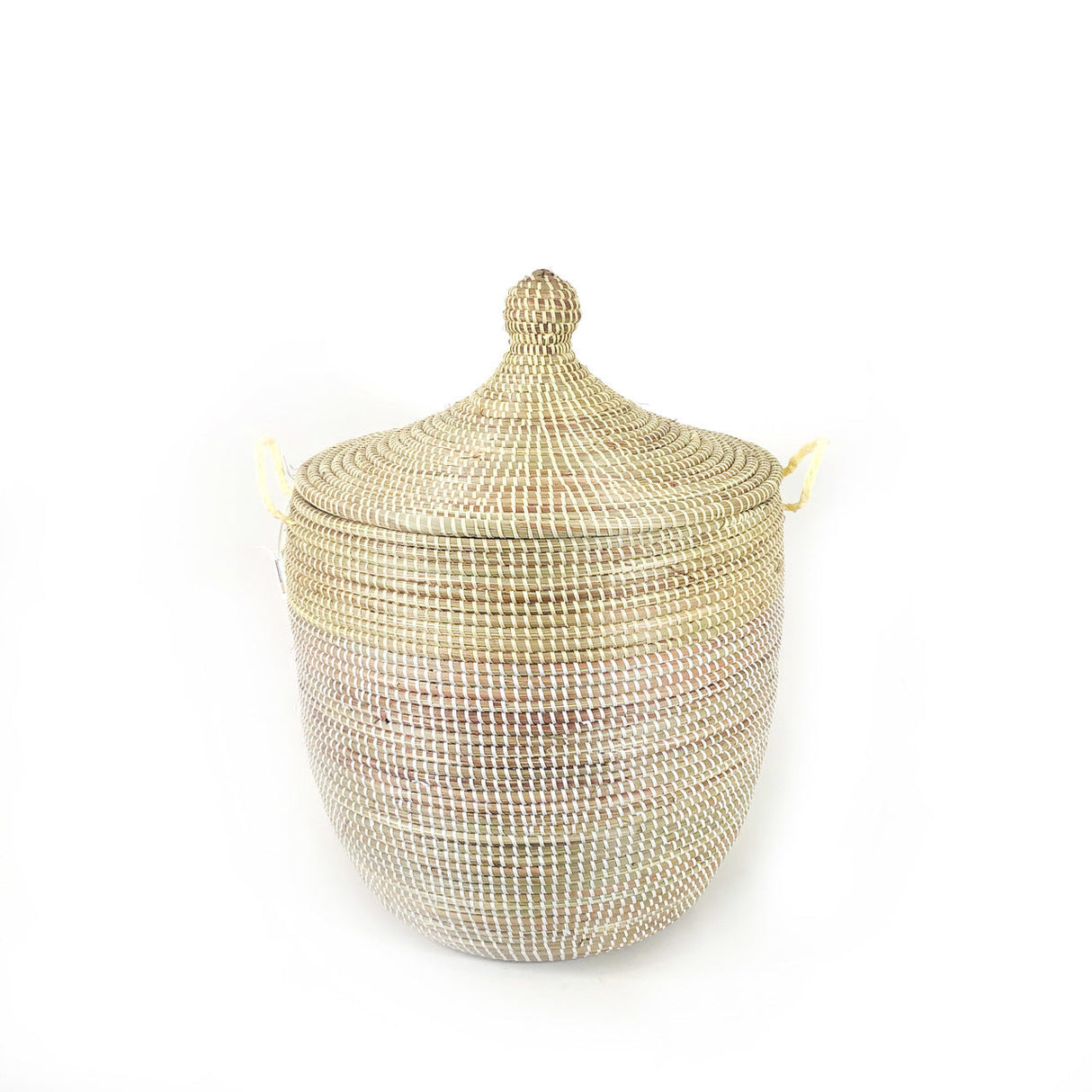 Medium Two-Tone Basket - Natural + White - Sumiye Co