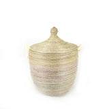 Medium Two-Tone Basket - Natural + White - Sumiye Co