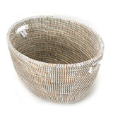 White Oval Basket - Sumiye Co