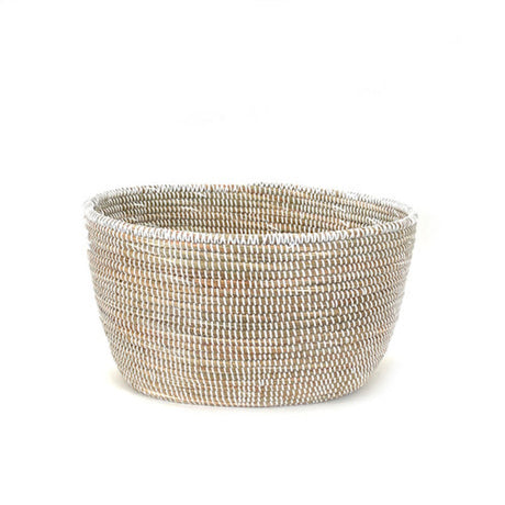 White Oval Basket - Sumiye Co