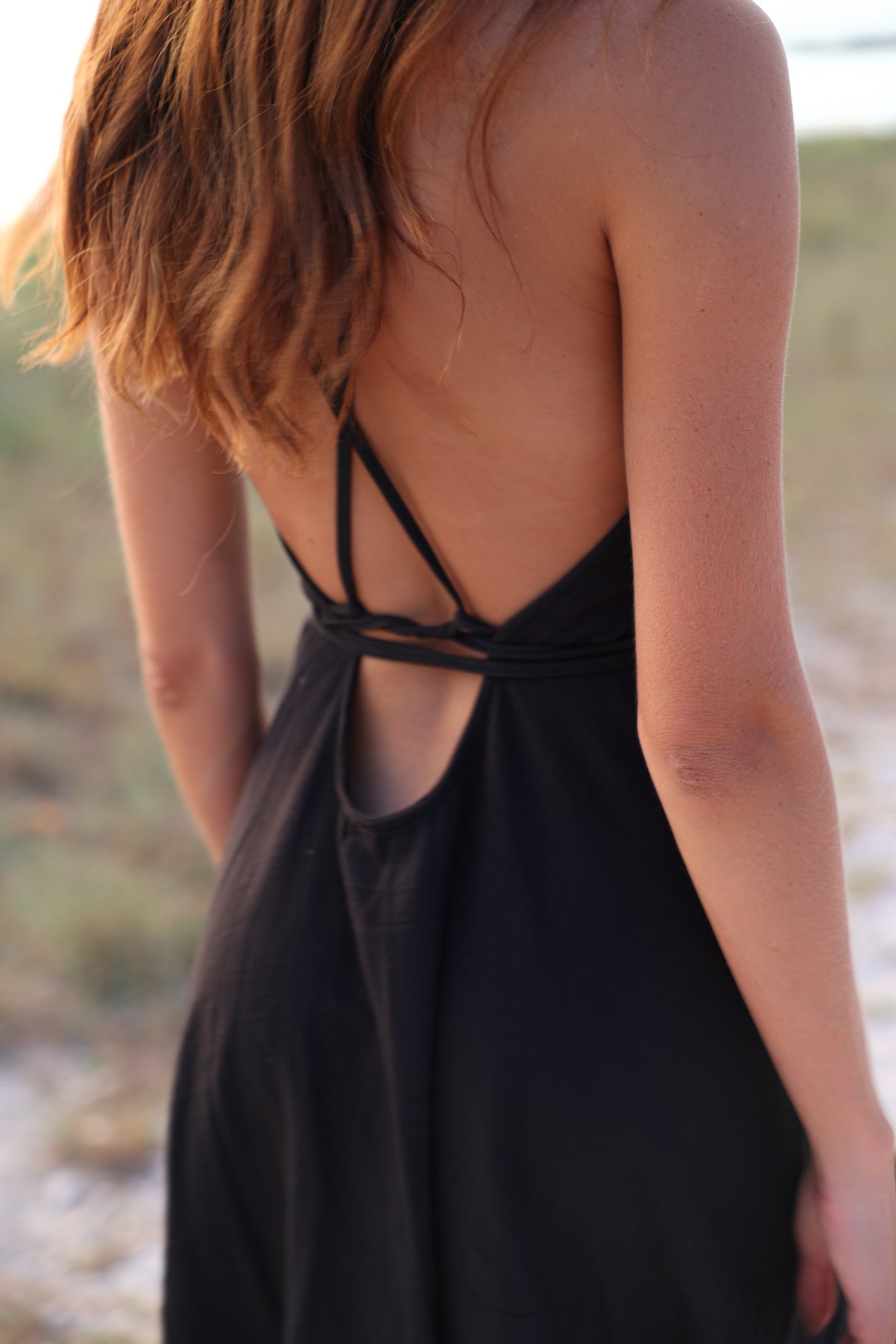 Sage Maxi Dress - Black by The Handloom