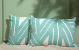 Throw Pillow | Stripe Sky Aqua 14in x 20in - Sumiye Co